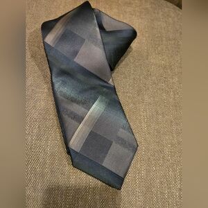 Vintage Stafford 60" long Green Brown plaid pattern Tie EUC